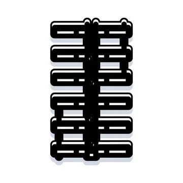 Human chest ribs skeletal structure icon anatomy Stock Illustration