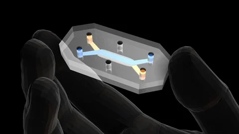 Human on a CHIP-between the fingers Stock Footage 109494273