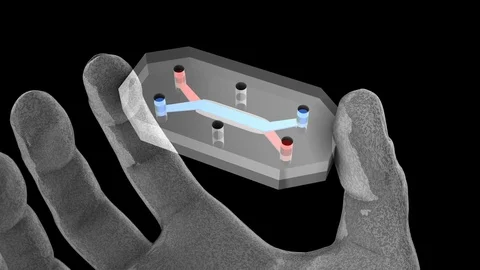 Human on a CHIP-taken between two fingers Stock Footage 109361547