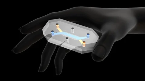 Human on a CHIP- woman's hand Stock Footage 109494288