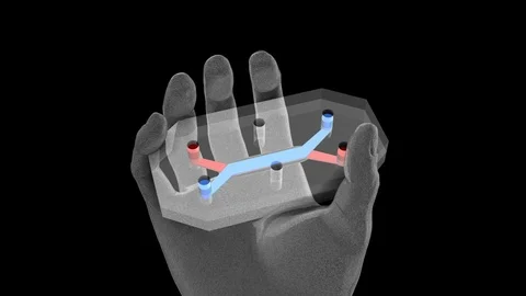 Human on a CHIP-zoom in - in hand Video stock 109359037