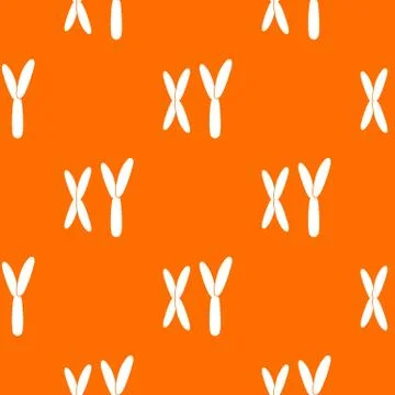 Human chromosomes pattern seamless イラスト素材