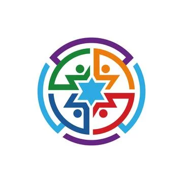 Human Circular star logo Creative and elegant minimalistic logo design vector. Stock Illustration