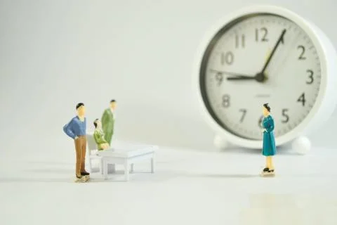 Human with clock Stock Photos