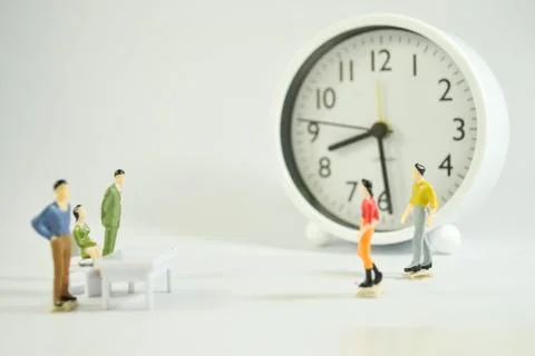 Human with clock Stock Photos