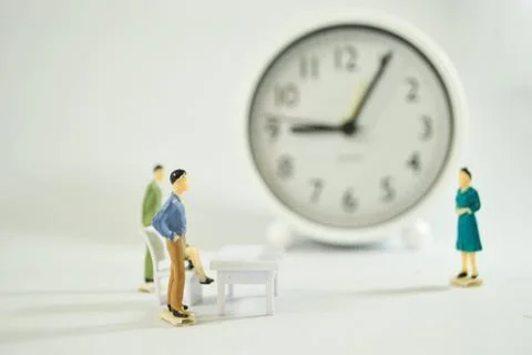 Human with clock Stock Photos