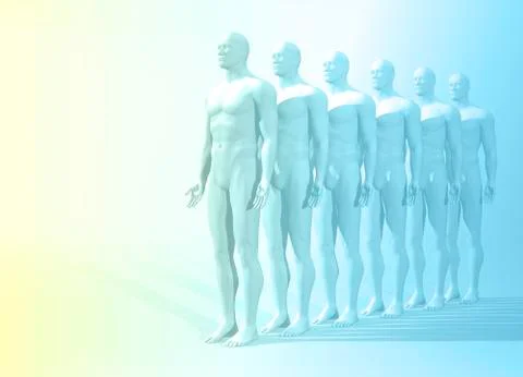 Human cloning, conceptual artwork Stock Illustration