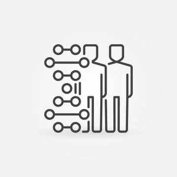 Human cloning vector icon Stock Illustration