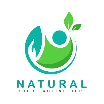 Human combination natural leaf abstract Illustrazione stock