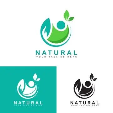Human combination natural leaf Stock Illustration