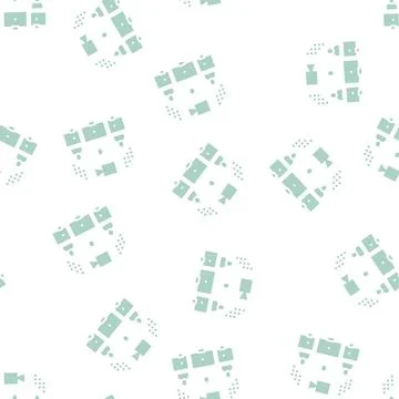 Human communicate video call glyph seamless pattern Stockillustratie