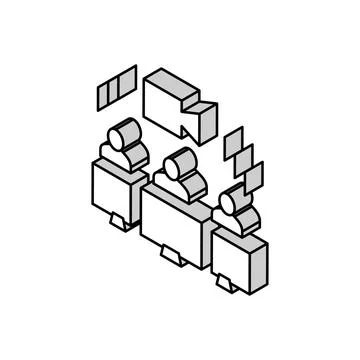 Human communicate video call isometric icon vector illustration Illustrazione stock