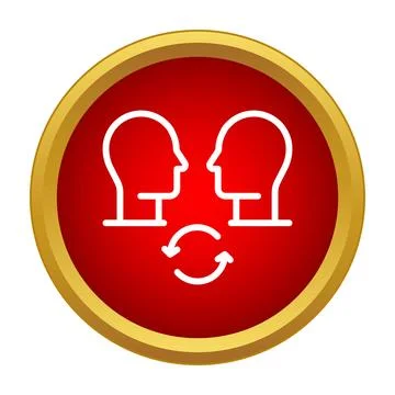 Human communication and interaction feedback loop icon Stock Illustration