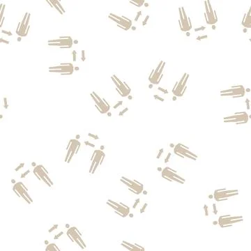Human communication glyph seamless pattern Stock Illustration