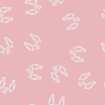 Human communication line seamless pattern Illustrazione stock