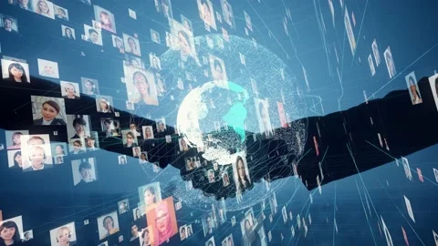 Human communication network concept. Matching app. Personnel management system. Video stock 151234715