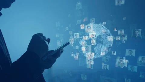 Human communication network concept. Matching app. Personnel management system. Stock Footage 151234748