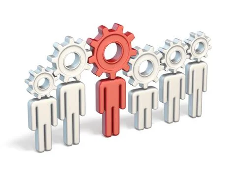 Human communication side view 3D Illustrazione stock