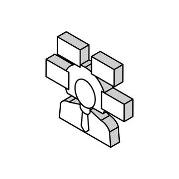 Human comprehends tasks isometric icon vector illustration イラスト素材