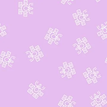 Human comprehends tasks line seamless pattern イラスト素材