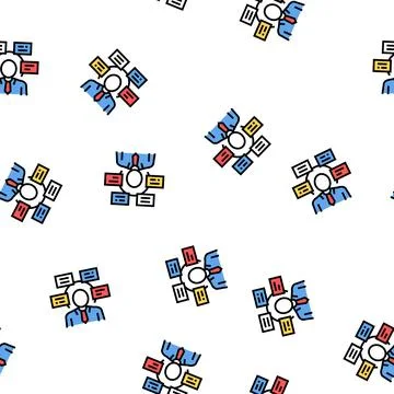 Human comprehends tasks vector seamless pattern イラスト素材