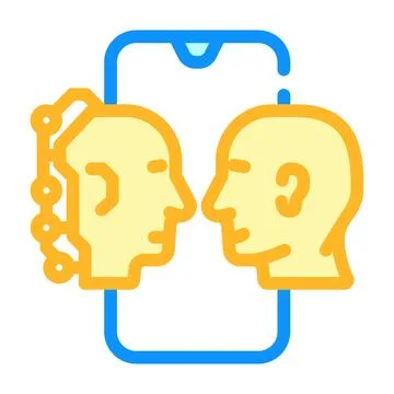 Human computer interaction hci color icon vector illustration Stock Illustration