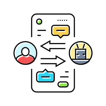 Human computer interaction hci color icon vector illustration Stock Illustration