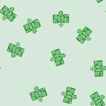 Human computer interaction hci glyph seamless pattern Stock Illustration