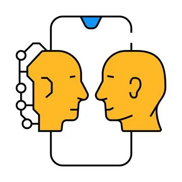 Human computer interaction hci icon color illustration Stock Illustration