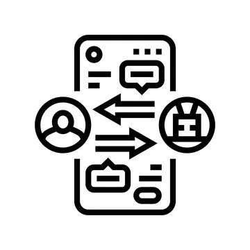 Human computer interaction hci line icon vector illustration イラスト素材