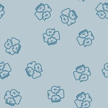 Human computer interaction hci line vector seamless pattern Stock Illustration