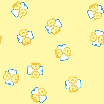 Human computer interaction hci vector seamless pattern Stock Illustration