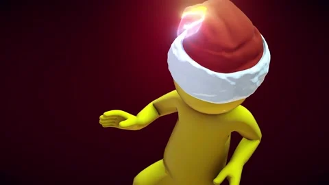 Human Concept Dancing with santa Hat v2 4k Stock Footage 145362862