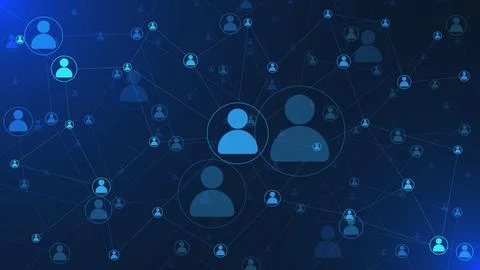 Human connection, social network, global business and communication Stock Illustration