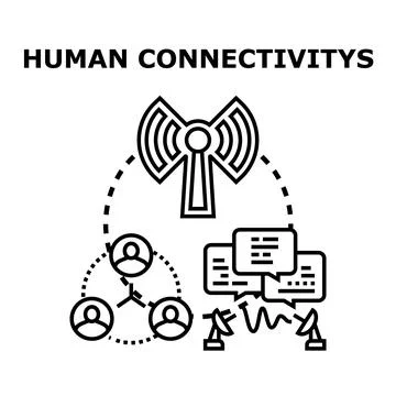 Human connectivity concepts for global communication network Stock Illustration