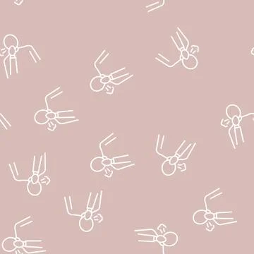 Human cough line seamless pattern Stock Illustration