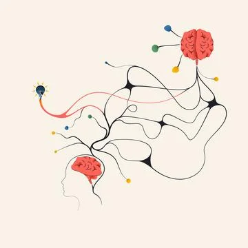 Human Creativity and Connected Intelligence Network 库存插图