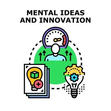 Human creativity generating new innovative ideas for development Stock Illustration