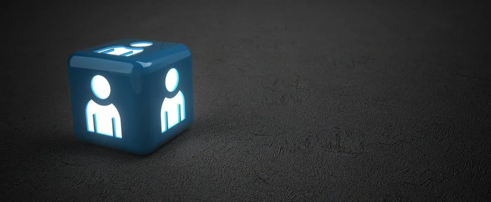 Human Cube Stock Illustration