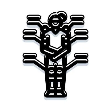 Human cyborg robot connecting with machine network Stock Illustration