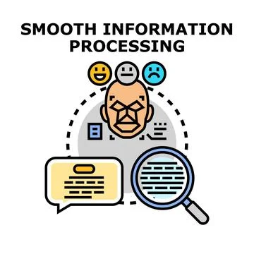 Human data analysis and information processing concept Stock Illustration