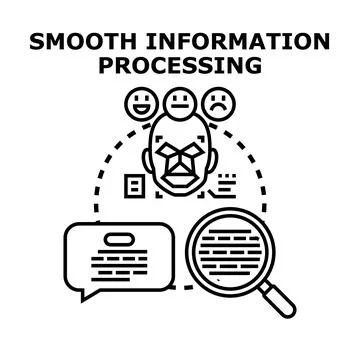 Human data analysis and information processing concept Illustrazione stock