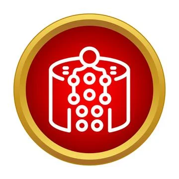 Human data connection inside cylinder icon concept Stock Illustration