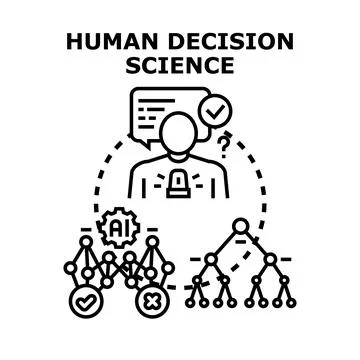 Human decision science making complex business decisions Stock Illustration