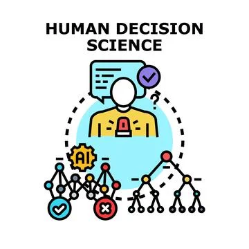 Human decision science making complex business decisions Stock Illustration