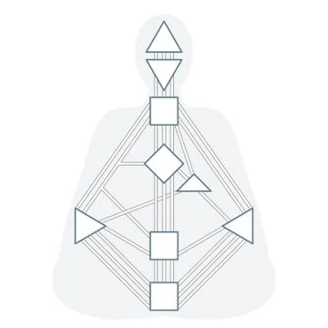 Human design bodygraph outline Stock Illustration