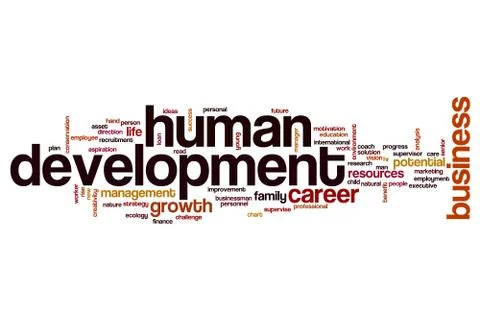 Human development word cloud 스톡 일러스트