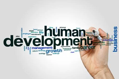 Human development word cloud Stock Photos