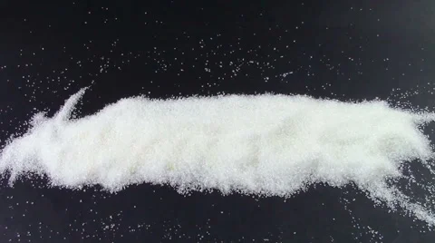 Human diabetes illness, concept, sugar on black background Stock-Footage 51966053