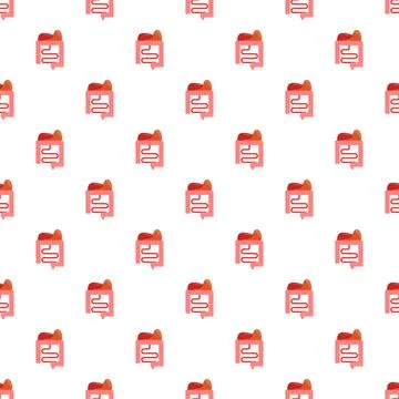 Human digestive system organs medical seamless pattern Stock Illustration